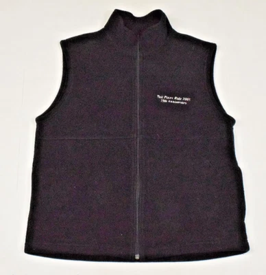 复古 Past Event 抓绒背心 尺寸 M/L 黑色 高松 自行车 骑行 2005 年 美国制造 — 第 1/4 张图片