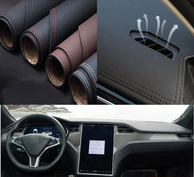 For Tesla Model X 2016-24 Leather Non-slip Dash Board Cover Mat Dashboard Carpet Foto 1 de 4