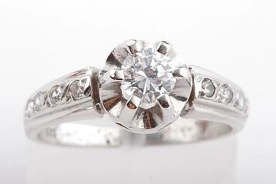 Crystal Ring White Gold 585 14kt Size 57 Top - Изображение 1 из 4