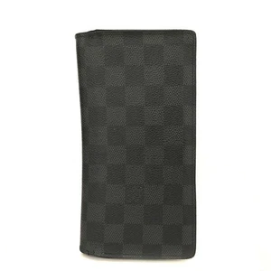 EGA Louis Vuitton Damier Graphite Porte feiulle Brazza Long Wallet Black/2BJ2782 - Picture 1 of 10