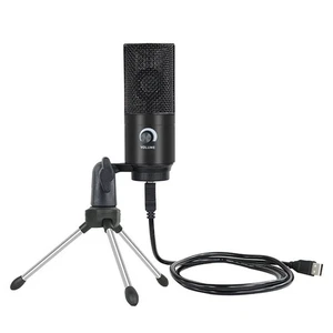 USB-Kondensatormikrofon mit -Stativ und Verstärkungsregler für PC, Laptop, 1647 - Bild 1 von 10