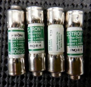 Cooper Bussmann FNQ-R-4 Current Limiting Class CC 4A 600V Time Delay - Lot of 4 - Picture 1 of 2