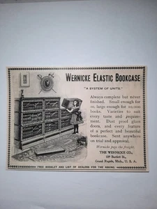 1900 Original Ad The Wernicke Co.  Elastic Bookcase Grand Rapids, MI - Picture 1 of 1