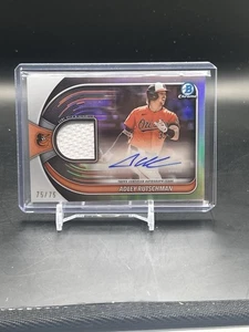 2025 Bowman Chrome Adley Rutschman GAME USED Relic Auto 75/75 Orioles - Bild 1 von 2