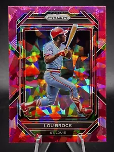 2023 Panini Prizm Lou Brock #34 St Louis Cardinals rosa Eis Preis - Bild 1 von 2