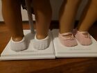 American Girl BALLET FLAT SHOES set of 2 PINK and WHITE