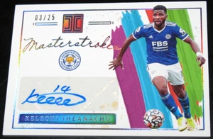 2021-22 Impeccable Premier Kelechi Iheanacho Masterstrokes Auto Silver # 03/25 - Picture 1 of 2