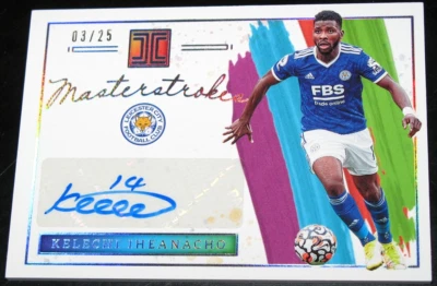 2021-22 Impeccable Premier Kelechi Iheanacho Masterstrokes Auto Silver # 03/25 - Image 1 of 2