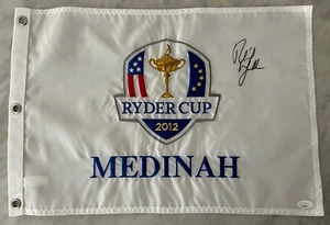 PHIL MICKELSON AUTO AUTOGRAPH SIGNED 2012 RYDER CUP MEDINAH FLAG HOF JSA - Picture 1 of 3