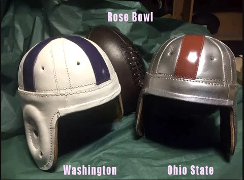 Rose Bowl  Historic Ohio State & Washington leather helmets Cover
