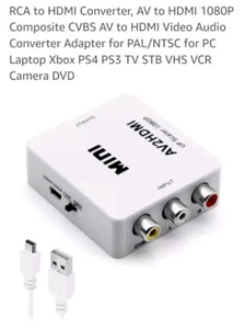 PC VGA To AV Composite Video Converter Laptop Notebook To RCA TV Box - Picture 1 of 4