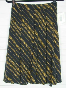 Falda para mujer Lularoe Madison negra y dorada talla XS NUEVA CON ETIQUETAS - Imagen 1 de 3