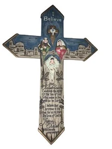 Believe Christmas RELIGIOUS Cross Wall Decor - Picture 1 of 9