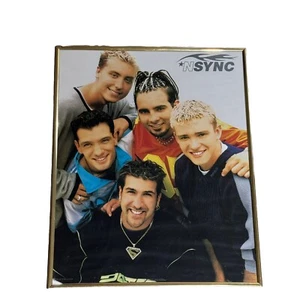 1998 NSYNC Justin Timberlake Winterland Original Gold Framed Poster 20x16 - Picture 1 of 11