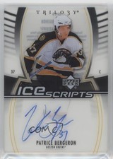 2006-07 Upper Deck Trilogy Ice Scripts Patrice Bergeron #IS-PB Auto
