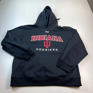 Under Armour Indiana Hoosiers Hooded Sweatshirt Adult Medium Black Hoodie NCAA - Picture 1 of 7