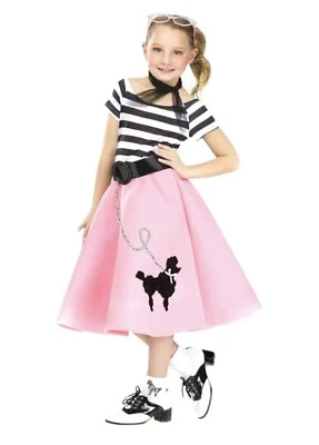 50's Soda Shop Sweetie Poodle Dress Child Costume Large (10-12) - Image 1 of 2