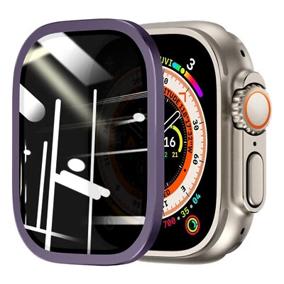 For iWatch Ultra/Ultra 2 49MM Anti-Peeping Privacy Screen Protector+Metal Frame - Image 1 of 4