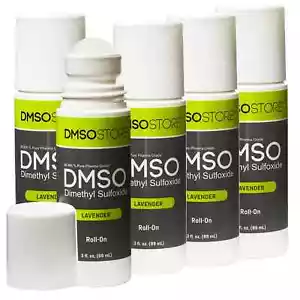 DMSO Roll-on Lavanda Profumata: 3 oz. 99,995% Pure Lenire Aches, Relaxes (confezione da 5) - Foto 1 di 8