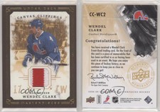 2008 Upper Deck Masterpieces Canvas Clippings Brown Border Wendel Clark #CC-WC2