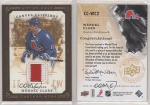 2008 Upper Deck Masterpieces Canvas Clippings Brown Border Wendel Clark #CC-WC2