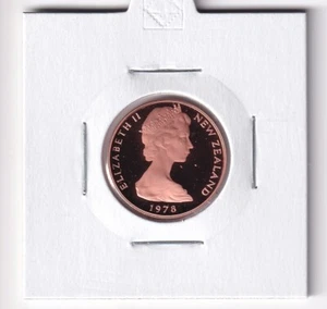 NEW ZEALAND PROOF:  1978 2 CENT COIN IN 2X2 HOLDER #5411 - Picture 1 of 2