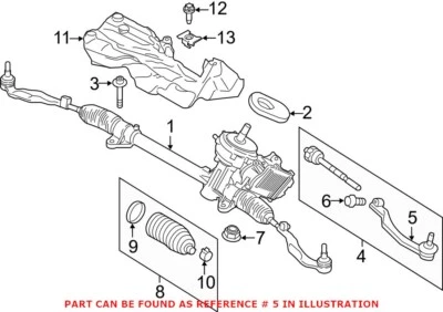 Genuine OEM Front Left Outer Steering Tie Rod End for Mini 32105A018D0 - Image 1 of 2