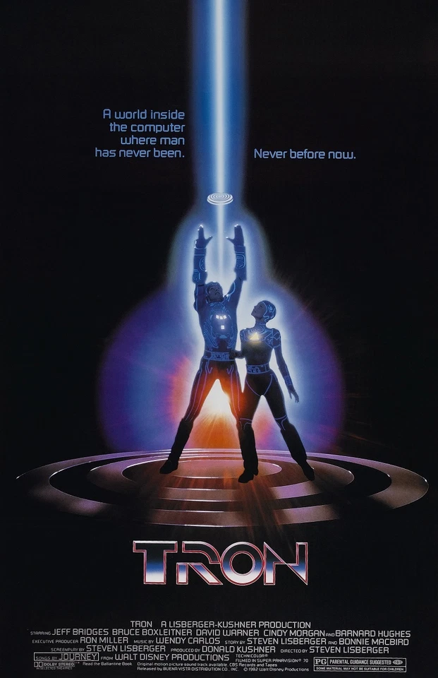 Tron movie poster : 11 x 17 inches : Jeff Bridges