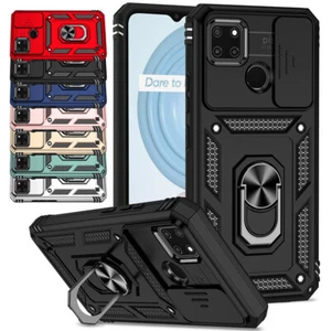 For Realme C21Y C25Y C20 C15 C11 2021 Slide Lens Camera Magnetic Case Cover - Picture 1 of 23