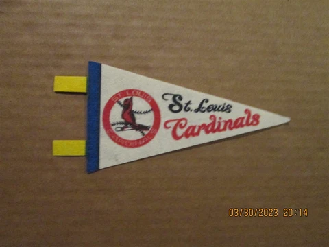 MLB St.Louis Cardinals Vintage Circa 1970's Team Logo Mini Baseball Pennant Cover