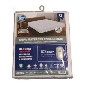 Cleanrest Pro Sofa Bed Mattress Encasement, Queen 60"x72"x4 To 7" Zip N Click - Picture 1 of 11