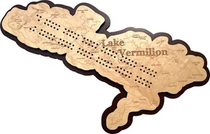 Lake Vermilion Map Cribbage Board- Lake Decor - Picture 1 of 1