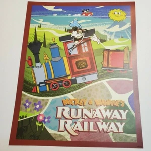 Mickey and Minnie's Runaway Railway Poster Authentic Disney Studios 11x14 Goofy - Picture 1 of 2
