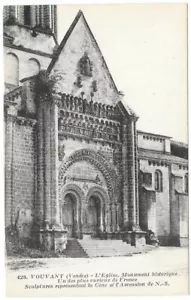 VOUVANT 85 Die Kirche Historisches Denkmal Skulptur Postkarte unzirkuliert undatiert - Bild 1 von 2