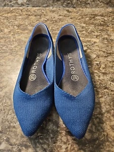 ROTHY’S “The Point” Solid Blue Women’s Size 6 Flat Shoes - Picture 1 of 14