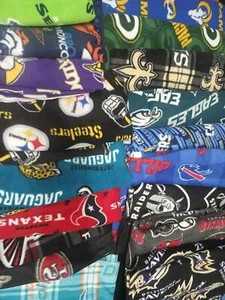 Assorted Football NFL Fleece Fabric - 1 lb Scrap Bundle - Picture 1 of 2