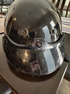 KBC Motorcycle Black Half Helmet Size XL Shell Helmet - Picture 1 of 5
