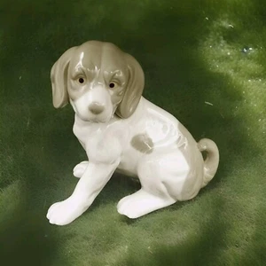 Vtg KPM Porcelain Dog Figurine Beagle Puppy Germany - Picture 1 of 10