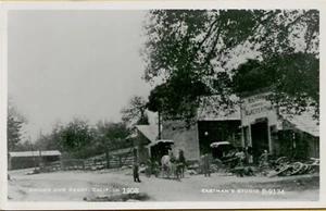 Blacksmith Shop Horse Carriage Dirt Road CA Eastman RPPC Real Photo Postcard B38 - Picture 1 of 2