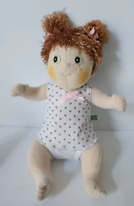 Rubens Barn Kids Cicci Plush Doll Brown Hair Girl Doll Pig Tails Dress Freckles - Picture 1 of 22