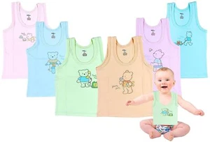 Baby Vest for 0-6 Months Cotton Sleeveless for Boys and Girls Sando Baniyan Comb - Picture 1 of 5