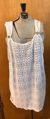 Traje de baño Tropical Escape L con ojales de encaje blanco cubierta  Foto 1 de 4