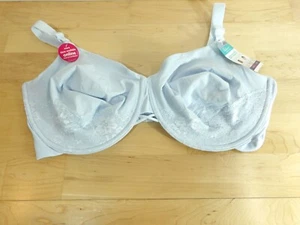 Vanity Fair Bra Women Size 44DDD Blue Radiant Smooth Underwire Lace Detail - Picture 1 of 6