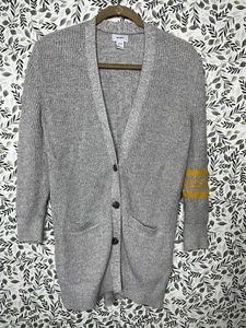 Old Navy Kids Varsity Cardigan Gray Size XL (14) Button Front - Picture 1 of 7