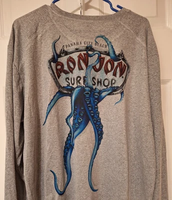 Camiseta Ron Jon Surf Shop Panama City Beach Gris Jaspeado LS Pulpo Para Hombre’s 2XL Foto 1 de 4