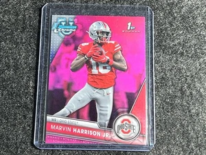 2023 Bowman University Chrome #100 Marvin Harrison Jr. Pink Refractor 1st Bowman - Bild 1 von 2