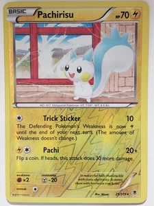 REVERSE HOLO Pachirisu 25/119 PL XY Phantom Forces Pokemon Card - Mizue Art - Picture 1 of 3
