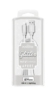 Câble Lightning Apple Liquipel Powertek (Blanc) - Photo 1 sur 4