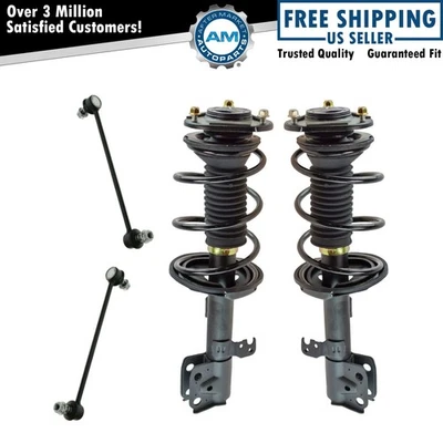 Kit de suspensión de 4 piezas conjuntos completos de puntal y resorte con eslabones de extremo de barra estabilizadora Foto 1 de 4