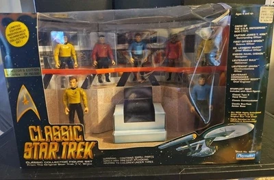 Vintage Classic Star Trek Bridge Crew Figure Set Playmates 6090 Limited Edition Foto 1 de 4